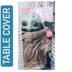 🎈$4🎈NEW Star Wars The Mandalorian Baby Yoda Plastic Table Cover 54” x 96”